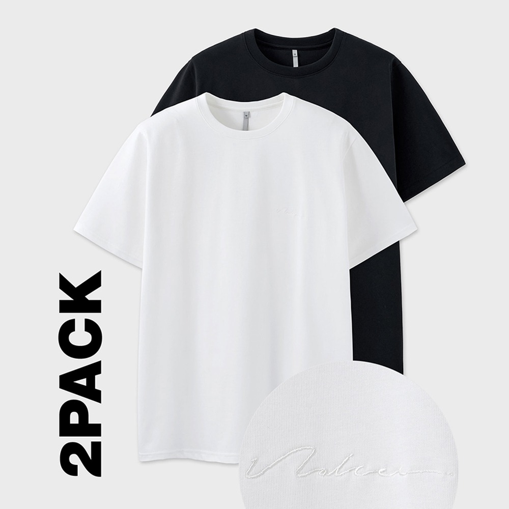 노이어, noirer, [ 예약배송 4월 30일 ] 2PACK 수피마 코튼 럭스 티셔츠